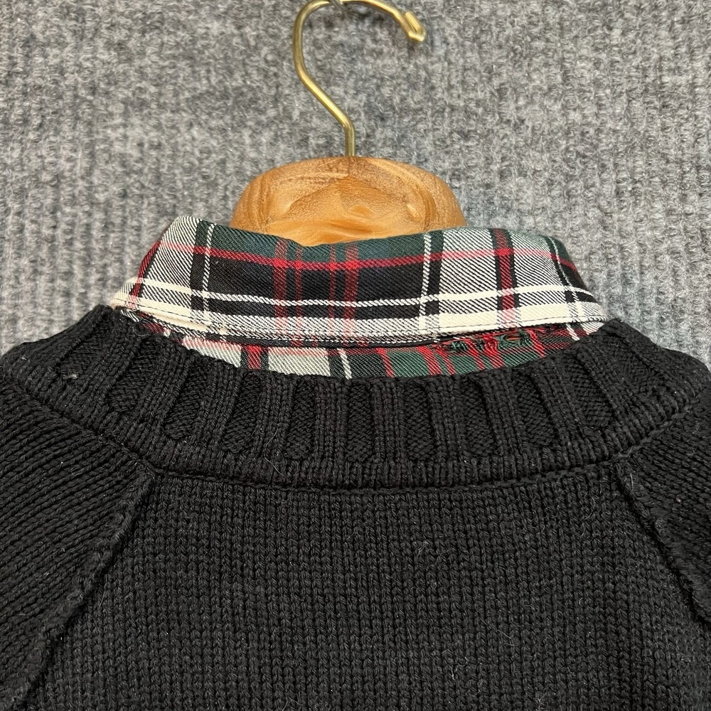 Lauren Ralph Lauren Sweater Womens Large Black Collar Preppy Casual Long Sleeve‎ - Picture 8 of 10